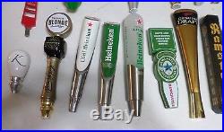 Huge Beer Keg Tap Handle Lot of 38 Mostly New Heineken Dos Equis Guinness Kirin