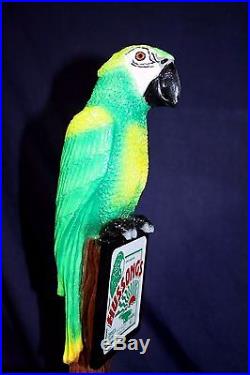 Hussongs Premium Ale Parrot figure Beer Tap Handle Vintage Cerveza Mexicano