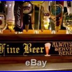 ILLUMINATED 18 BEER TAP HANDLE DISPLAY With FINE BEER SERVED. BAR SIGN