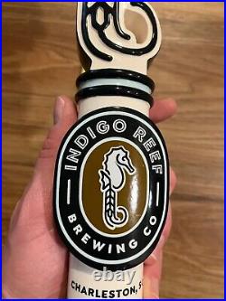 Indigo Reef Beer Tap Handle Knob Keg Draft Bar Top Brewing Seahorse Charlestown