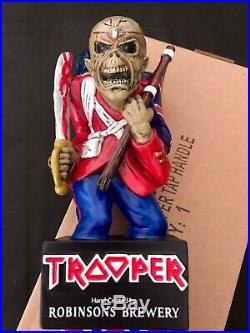 Iron Maiden Eddie Trooper Beer Tap Handle Clip Robinsons Brewery Limited Edition