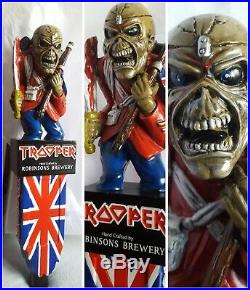 Iron Maiden Trooper Beer Tap Handle & Bar Font Working Frog Eye Badge Led Light