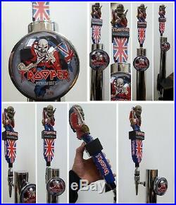 Iron Maiden Trooper Beer Tap Handle & Bar Font Working Frog Eye Badge Led Light
