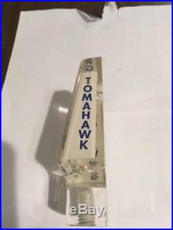 Iroquois Beer Tomahawk Ale Lucite Tap Handle Buffalo