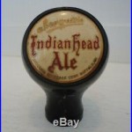 Iroquois Indian Head Ale Beer Tap Handle Knob Antique Vintage