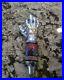 Jack Frost Three Fingers Winter Ale Silver Beer Tap Handle Saxer (Super Rare)
