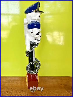 KASSIKS Skulls BEER Tap Handle ORIONS QUEST NAVY Officer ALASKA Brewery 10 AK