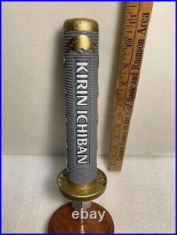 KIRIN ICHIBAN SAMUARI SWORD HANDLE SILVER & GOLD draft beer tap handle. JAPAN KIRIN ICHIBAN SAMUARI SWORD HANDLE SILVER & GOLD draft beer tap handle. JAPAN