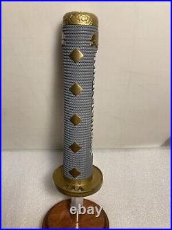 KIRIN ICHIBAN SAMUARI SWORD HANDLE SILVER & GOLD draft beer tap handle. JAPAN KIRIN ICHIBAN SAMUARI SWORD HANDLE SILVER & GOLD draft beer tap handle. JAPAN