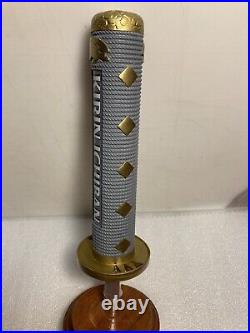 KIRIN ICHIBAN SAMUARI SWORD HANDLE SILVER & GOLD draft beer tap handle. JAPAN KIRIN ICHIBAN SAMUARI SWORD HANDLE SILVER & GOLD draft beer tap handle. JAPAN