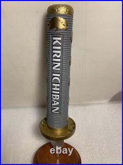 KIRIN ICHIBAN SAMUARI SWORD HANDLE SILVER & GOLD draft beer tap handle. JAPAN KIRIN ICHIBAN SAMUARI SWORD HANDLE SILVER & GOLD draft beer tap handle. JAPAN