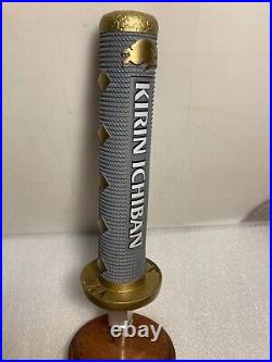 KIRIN ICHIBAN SAMUARI SWORD HANDLE SILVER & GOLD draft beer tap handle. JAPAN KIRIN ICHIBAN SAMUARI SWORD HANDLE SILVER & GOLD draft beer tap handle. JAPAN