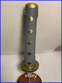 KIRIN ICHIBAN SAMUARI SWORD HANDLE SILVER & GOLD draft beer tap handle. JAPAN KIRIN ICHIBAN SAMUARI SWORD HANDLE SILVER & GOLD draft beer tap handle. JAPAN
