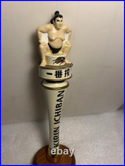 KIRIN ICHIBAN SPECIAL PREMIUM RESERVE SUMO WRESTLER Draft beer tap handle. JAPAN