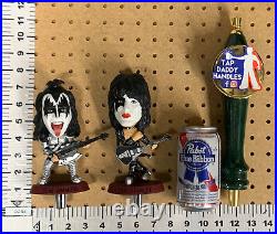 KISS TAP HANDLES Pair Of 2 Beer Keg Kegerator Rock And Roll Band Music Gene Paul