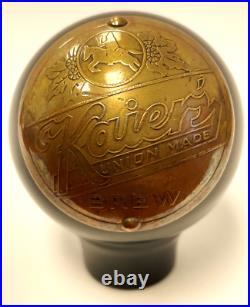 Kaier's beer ball tap knob Mahanoy City Pennsylvania marker handle vintage