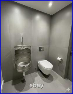 Keg Urinal with Automatic Flush Perfect for Bars & Man Caves