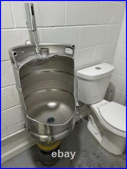 Keg Urinal with Automatic Flush Perfect for Bars & Man Caves