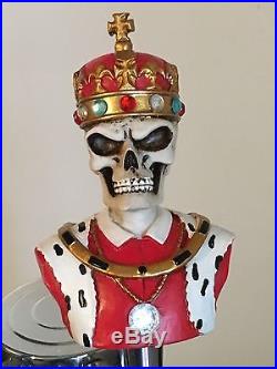 King of the Dead figural beer tap handle for kegerators! Brand New! Skull Zombie