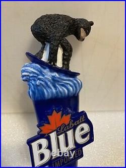 LABATT BLUE BEAR ON A WAKEBOARD draft beer tap handles CANADA