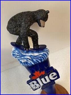 LABATT'S BLUE BEAR ON WAKEBOARD Draft beer tap handle. CANADA