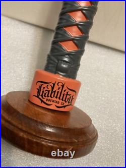 LIABILITY BREWING MORTAL WOMBAT IPA draft beer tap handle SOUTH CAROLINA LIABILITY BREWING MORTAL WOMBAT IPA draft beer tap handle SOUTH CAROLINA