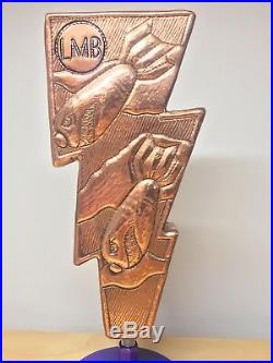 LMB Little Miss Brewing Copper Atomic Bombs Torpedos Beer Tap Handle