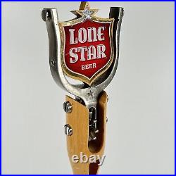 LONE STAR BEER COWBOY SLINGSHOT With SPURS Draft 12 beer tap handle. TEXAS