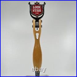 LONE STAR BEER COWBOY SLINGSHOT With SPURS Draft 12 beer tap handle. TEXAS