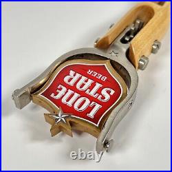 LONE STAR BEER COWBOY SLINGSHOT With SPURS Draft 12 beer tap handle. TEXAS