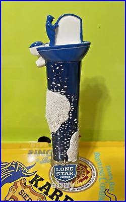 LONE STAR BEER Fish Tap Handle FISING BOAT TEXAS 11 BRAND NEW Light BEER