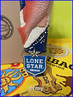 LONE STAR BEER Fish Tap Handle FISING BOAT TEXAS 11 BRAND NEW Light BEER