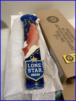 LONE STAR LIGHT FISHING Draft beer tap handle. TEXAS
