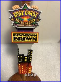 LOST COAST DOWNTOWN BROWN PICASSO IN THE CITY draft beer tap handle. CALIFORNIA