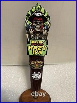 LOST COAST MOSAIC SINGLE HOP PIRATE WITH PISTOLS beer tap handle. CALIFORNIA