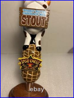 LOST COAST PEANUT BUTTER CHOCOLATE MILK STOUT draft beer tap handle. CALIFORNIA