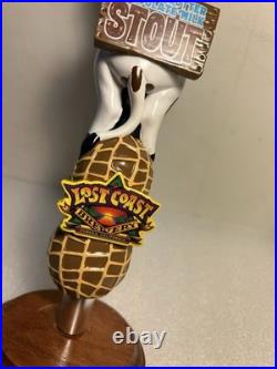 LOST COAST PEANUT BUTTER CHOCOLATE MILK STOUT draft beer tap handle. CALIFORNIA