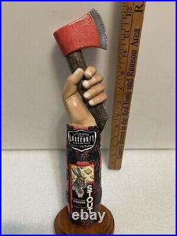 LOST FORTY LUMBERJACK AND AXE SMORES STOUT draft beer tap handle. ARKANSAS LOST FORTY LUMBERJACK AND AXE SMORES STOUT draft beer tap handle. ARKANSAS