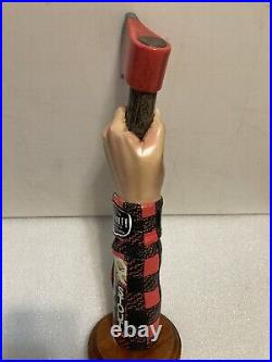 LOST FORTY LUMBERJACK AND AXE SMORES STOUT draft beer tap handle. ARKANSAS LOST FORTY LUMBERJACK AND AXE SMORES STOUT draft beer tap handle. ARKANSAS