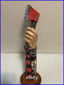 LOST FORTY LUMBERJACK AND AXE SMORES STOUT draft beer tap handle. ARKANSAS LOST FORTY LUMBERJACK AND AXE SMORES STOUT draft beer tap handle. ARKANSAS