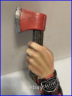 LOST FORTY LUMBERJACK AND AXE SMORES STOUT draft beer tap handle. ARKANSAS LOST FORTY LUMBERJACK AND AXE SMORES STOUT draft beer tap handle. ARKANSAS