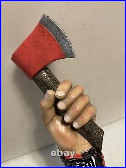 LOST FORTY LUMBERJACK AND AXE SMORES STOUT draft beer tap handle. ARKANSAS LOST FORTY LUMBERJACK AND AXE SMORES STOUT draft beer tap handle. ARKANSAS
