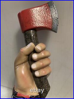 LOST FORTY LUMBERJACK AND AXE SMORES STOUT draft beer tap handle. ARKANSAS LOST FORTY LUMBERJACK AND AXE SMORES STOUT draft beer tap handle. ARKANSAS