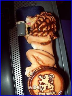 LOWENBRAU LION ON A BARREL BEER TAP HANDLE NEVER USED 12.25