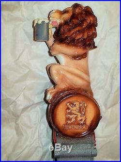 Lowenbrau Lion On A Barrel Figural Beer Tap Handle Never Used 12.25