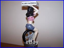 LUCETTE EASY RIDER Micro Beer Tap Bar Handle Figural Knob Harley Motorcycle Girl