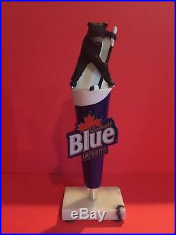 Labatt Blue Beer Pond Hockey Bear Tap Handle New In Box & Free Shipping 11 Tall