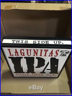 Lagunitas Brewing IPA Double Sided Pub Beer Sign 26x18 NIB/BONUS tap handle