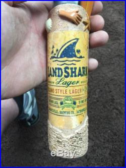Landshark Lager Island Style Shark Holding Beer Tap Handle Very Rare