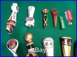 Large Lot of 22 Mostly New Beer Keg Tap Handle Marker Rare Saratoga Barber Pole